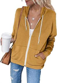 img 4 attached to Stay Cozy and Stylish with the Sherosa Women's Zip Up Hoodies - Trendy Zipper Hooded Jacket with Pockets