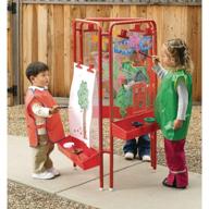 colorations 3-way indoor/outdoor acrylic panel easel: perfect for outdoor play, drawing, and art craft painting - adjustable and versatile for arts and crafts logo