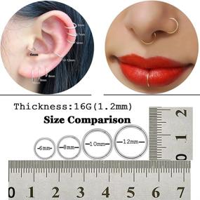 img 1 attached to Men，8Pcs Surgical Cartilage Piercing Earrings