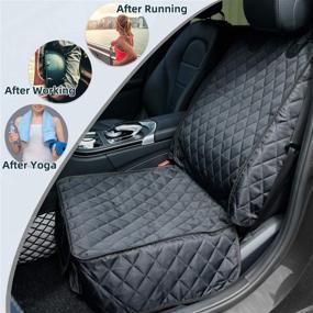 img 2 attached to 2 Pack Waterproof Front Seat Car Cover with Side Flaps - Full Protection Dog Seat Cover for Cars, Trucks, SUVs, Jeep - Nonslip & Scratchproof