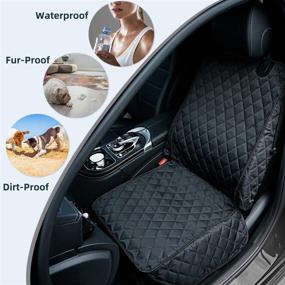 img 3 attached to 2 Pack Waterproof Front Seat Car Cover with Side Flaps - Full Protection Dog Seat Cover for Cars, Trucks, SUVs, Jeep - Nonslip & Scratchproof