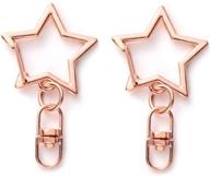 gbstore 10pcs rose gold star shape swivel lobster clasp snap hook keychain jewelry findings logo