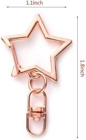 img 2 attached to GBSTORE 10Pcs Rose Gold Star Shape Swivel Lobster Clasp Snap Hook Keychain Jewelry Findings