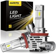🔆 auxito h8 h9 h11 led bulb - 350% brighter, 6500k cool white, easy plug & play installation, pack of 2 logo
