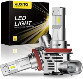 img 4 attached to 🔆 AUXITO H8 H9 H11 LED Bulb - 350% Brighter, 6500K Cool White, Easy Plug & Play Installation, Pack of 2