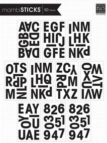 img 2 attached to 🔤 mambiSTICKS Themed Stickers: Upper Case Alphabet and Numbers in Black - Perfect for Creative Projects!