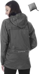 img 4 attached to EZRUN Waterproof Windbreaker Lightweight Packable Women's Clothing for Coats, Jackets & Vests