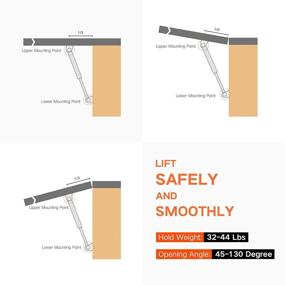 img 2 attached to 🔧 High-Quality PAMAGOO Gas Struts - Set of 2 | 12 inch C16-11028 C1611028 | Strong 40 lbs Support | Ideal for Camper Shell, Side Window, Truck Tool Box