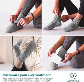 img 1 attached to Women's Cold Therapy Socks with Anti-Slip Material - Ultimate Ice Pack for Plantar Fasciitis, Neuropathy, Chemotherapy, Arthritis, Ankle &amp; Heel Pain Relief - INCLUDES Compression Strap and Storage Bag (Grey, Medium 7-11)