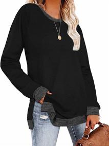 img 3 attached to Womens Crewneck Sweatshirts Sleeve Sweatershirt Outdoor Recreation