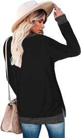 img 2 attached to Womens Crewneck Sweatshirts Sleeve Sweatershirt Outdoor Recreation