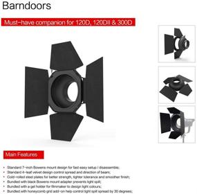 img 2 attached to Aputure Barn Door for Aputure 🚪 120D Mark II, Aputure 120D, and Aputure 300D