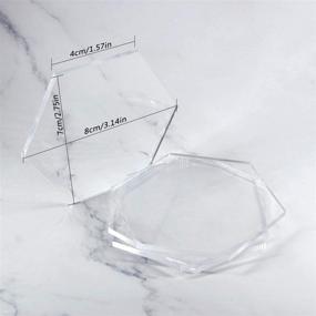 img 3 attached to 💎 Elegant and Versatile ATOMZING 50 PCS Clear Hexagon Acrylic Place Card Names for Wedding Party or Event Decor – Perfect for Custom Name Settings, Escort Cards, and Memorable Table Decorations