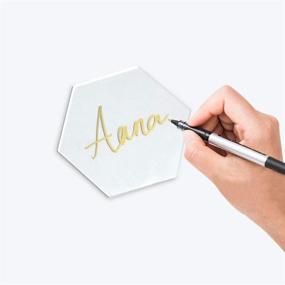 img 2 attached to 💎 Elegant and Versatile ATOMZING 50 PCS Clear Hexagon Acrylic Place Card Names for Wedding Party or Event Decor – Perfect for Custom Name Settings, Escort Cards, and Memorable Table Decorations