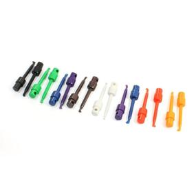 img 1 attached to Highly Visible 8 Pairs of Colorful Electrical Testing Hook Clip Grabbers for Multimeters by uxcell