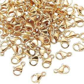img 4 attached to DanLingJewelry 100PCS Stainless Lobster 9X5X2 5Mm