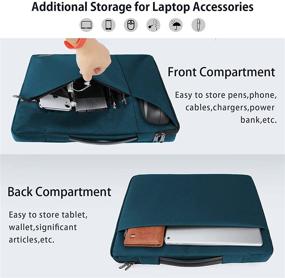 img 1 attached to 📦 NUBILY 14-inch Laptop Sleeve Bag Case - Waterproof & Shock Resistant Handle Laptop Bag for 13.3-inch MacBook Air (2014-2019) and 13.3-14 inch Toshiba/FUJITSU /HP/Dell/Asus Notebooks