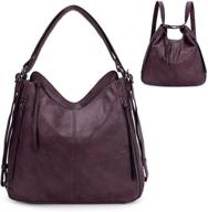 🎒 ultimate convertible backpack handbag: versatile women's shoulder handbag, wallet, and fashion backpack in one! logo