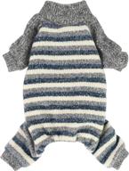 fitwarm dog clothes - turtleneck knitted dog pajamas and striped sweater winter outfits - knitwear pet coats for cats логотип