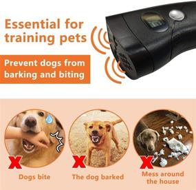 img 2 attached to 🐶 A.FATI Ultrasonic Dog Barking Deterrent - Rechargeable 9-Gears Sonic Dogs Anti-Barking Device with 16.4 Ft Control Range - Suitable for Indoor and Outdoor Use