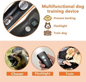 img 1 attached to 🐶 A.FATI Ultrasonic Dog Barking Deterrent - Rechargeable 9-Gears Sonic Dogs Anti-Barking Device with 16.4 Ft Control Range - Suitable for Indoor and Outdoor Use