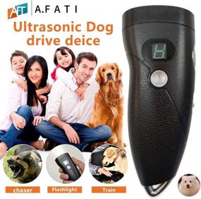 img 3 attached to 🐶 A.FATI Ultrasonic Dog Barking Deterrent - Rechargeable 9-Gears Sonic Dogs Anti-Barking Device with 16.4 Ft Control Range - Suitable for Indoor and Outdoor Use