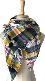 img 3 attached to 🧣 Jastore Kids Unisex Stylish Grid Warm Scarf Blanket - Gorgeous Wrap Shawl