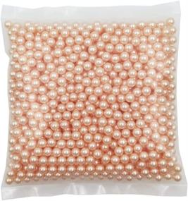 img 4 attached to 💎 INSPIRELLE 1100pcs Champagne Undrilled ABS Pearls: Versatile Vase Fillers, Makeup Beads, and Table Scatter for Home Wedding Decoration