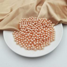 img 2 attached to 💎 INSPIRELLE 1100pcs Champagne Undrilled ABS Pearls: Versatile Vase Fillers, Makeup Beads, and Table Scatter for Home Wedding Decoration