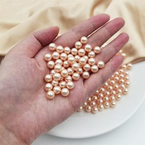 img 1 attached to 💎 INSPIRELLE 1100pcs Champagne Undrilled ABS Pearls: Versatile Vase Fillers, Makeup Beads, and Table Scatter for Home Wedding Decoration