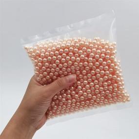 img 3 attached to 💎 INSPIRELLE 1100pcs Champagne Undrilled ABS Pearls: Versatile Vase Fillers, Makeup Beads, and Table Scatter for Home Wedding Decoration