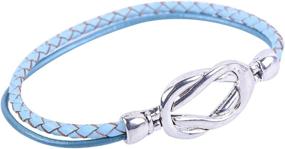 img 1 attached to 💎 Enhance Your Bracelet's Elegance with KONMAY 5 Sets Oval Hole Marine Knot Magnetic Clasp in Antique Silver