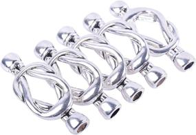 img 3 attached to 💎 Enhance Your Bracelet's Elegance with KONMAY 5 Sets Oval Hole Marine Knot Magnetic Clasp in Antique Silver