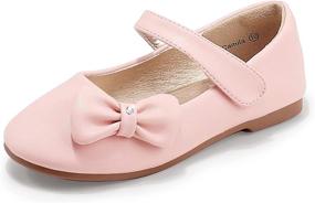 img 4 attached to 🩰 PANDANINJIA Туфли для маленьких девочек Susie Dress Mary Jane Ballet Flats: Элегантная обувь для свадеб, вечеринок и школы.