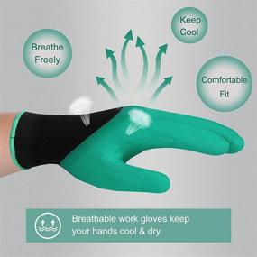 img 2 attached to Work Gloves Durable Breathable Gardening