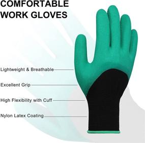 img 3 attached to Work Gloves Durable Breathable Gardening