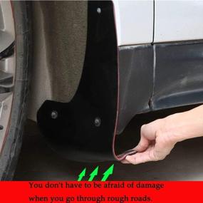 img 3 attached to 🚗 LLJSTAT Soft Material Automotive Fender Mud Flaps - Universal Fit Black Splash Guards for Cars - No Collision Rubber Mud Guard - LITTLEM. Universal Size: 43.5cm x 23cm x 0.5cm