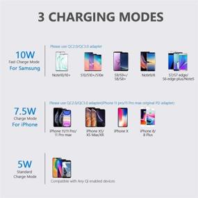 img 3 attached to 🔌 Yootech Wireless Charger Qi-Certified 10W Max Charging Stand for iPhone 13/12/11 and Galaxy S21/S20/Note 10 – No AC Adapter