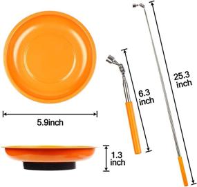 img 3 attached to 🧲 Magnetic Parts Tray Set with Telescopic Magnetic Pick-up Tool - Mechanic's Tool Organization Holder for Enhanced Efficiency