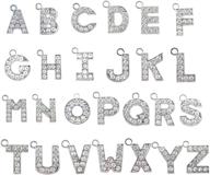 a-z full rhinestone slide alphabet letters - 10mm slide rings for diy keychain, pendants, bracelets - jewelry making charms set of 52 (sliver - 52pcs) logo