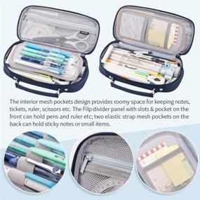 img 1 attached to 🖊️ EASTHILL Big Capacity Pencil Case: Perfect Organizer for Girls, Boys, Teens in College, School, and Office