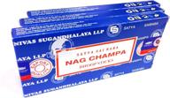 🌿 nag champa dhoop incense sticks and holder: 3 boxes (30 sticks) for a soothing aromatic experience! логотип