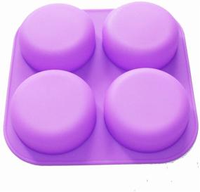 img 3 attached to X-Haibei Basic Plain Round Corner Silicone Soap Bar Mold for Lotion Making Supplies - 2.5 inch Diameter