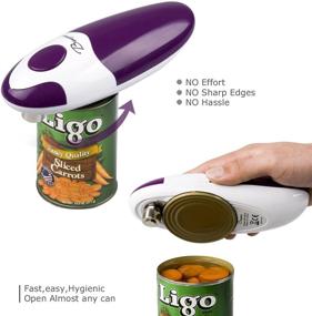 img 2 attached to 🍆 BangRui Electric Can Opener - Smooth Soft Edge, One-Button Start & Manual Stop (Purple)