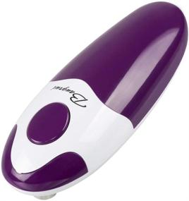 img 4 attached to 🍆 BangRui Electric Can Opener - Smooth Soft Edge, One-Button Start & Manual Stop (Purple)