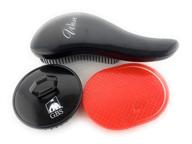 🌊 g.b.s набор расчесок для раздраивания волос "wave detangling hair brush set": портативные расчески для щадящего раздраивания дома или в пути - набор из 3-х штук (включает в себя расческу для раздраивания волн, расческу для шампуня и карманную пальциевую расческу). логотип