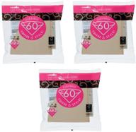 ☕ hario 03 coffee natural paper filters, 100-count (3-pack set, 300 sheets) - japan import logo