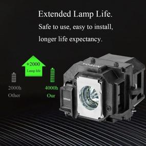 img 2 attached to Лампа проектора YOSUN V13H010L54 V13H010L58 для Epson ELPLP54 ELPLP58: идеальная замена лампы для проекторов PowerLite Home Cinema & EB Series.