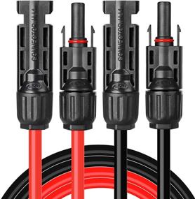 img 4 attached to 🔌 Набор кабелей для продления солнечной панели BeideLt - 10AWG, 6мм², 1 пара черных проводов длиной 10 футов + 10 футов красных проводов из оловянной меди, устойчивых к погодным условиям