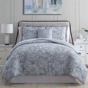 img 4 attached to 🛌 Enhance Your Bedroom with the Modern Threads Amrapur Overseas 8-Piece Olivia Printed Reversible Bed In A Bag, Queen, Multi-color: Comfort and Style Combined!